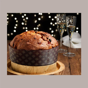 Stampo Forme Cottura in Carta Forno per Panettone Basso da 1,5 Kg Usa e Getta Dm240H80mm 10 pezzi
