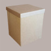 Scatola Baule con Coperchio Carta Liscio Avana 400x400H400 mm [63f57a87]