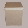 Scatola Baule con Coperchio Carta Liscio Avana 400x400H400 mm [bad3398a]