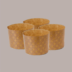 Stampo Forme Cottura in Carta Forno per Panettoncino Alto 100 gr Usa e Getta Dm70H60mm 25 pezzi [e25e4bc7]