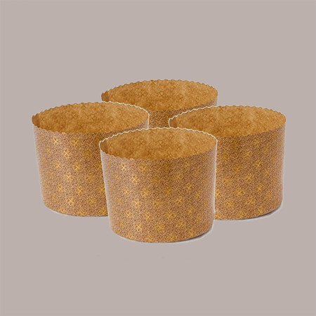 Stampo Forme Cottura in Carta Forno per Panettoncino Alto 100 gr Usa e Getta Dm70H60mm 25 pezzi [e25e4bc7]
