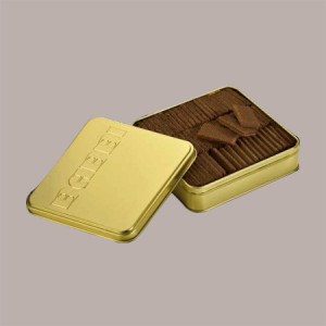 BABBI Waferini gusto Cacao, Confezione Regalo in Latta Dorata 190g