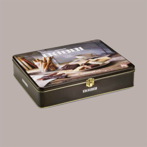 BABBI Bauletto Cesto Millenium Sweet, Specialità Dolciarie Assortite, Waferini Viennesi e Bon Bon, Confezione Regalo in Latta, 1000g, 340x265x73mm