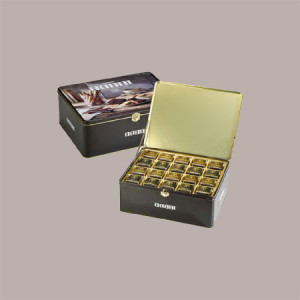 Babbi Viennesi Wafer Classici in Elegante Confezione Regalo, Latta da 80 Pezzi, Cioccolato Fondente e Crema alla Vani [e9fa6f43]