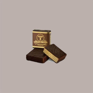 Babbi Viennesi Wafer Classici in Elegante Confezione Regalo, Latta da 80 Pezzi, Cioccolato Fondente e Crema alla Vaniglia, 1600g