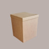 Scatola Baule + Coperchio Carta Avana Liscio 400x400H600 mm 1 pezzo [d7e3cbde]