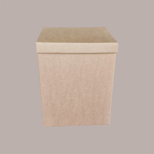 Scatola Baule + Coperchio Carta Avana Liscio 400x400H600 mm 1 pezzo [65ae4dc4]