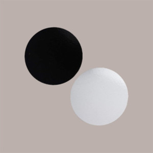 Vassoio Disco Monoporzione Tondo in Cartoncino Perla Nero Usa e Getta Dm8 cm 200 Pezzi