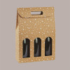 Scatola Astuccio Porta 3 Bottiglie 750 ml Olio Vino in Cartoncino Avana grafica Stelle Bianche Galaxy 270x90H385mm, 1 [2b655172]