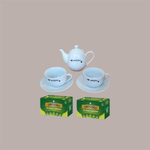 Kit Regalo 2 Tazzine 1 Teiera 40 Filtri Tè Verde Collection Twinings [9538aa10]