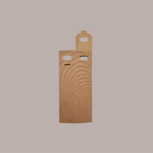 10 Pz Scatola Astuccio Porta 1 Bottiglia 750 ml Olio Vino in Cartoncino Onda Avana con finestra 90x90H385mm [a190fb8b]