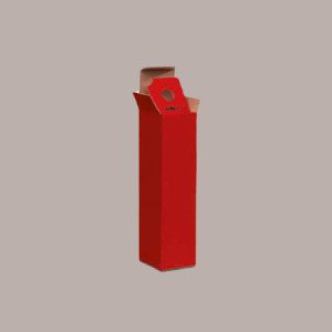 20 Pz Scatola Astuccio Porta 1 Bottiglia 750 ml Olio Vino in Cartoncino Onda Rosso 90x90H345mm
