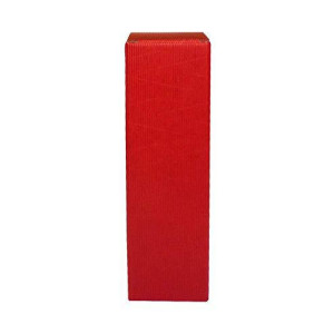 20 Pz Scatola Astuccio Porta 1 Bottiglia 750 ml Olio Vino in Cartoncino Onda Rosso 90x90H345mm [992aa648]