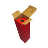 20 Pz Scatola Astuccio Porta 1 Bottiglia 750 ml Olio Vino in Cartoncino Onda Rosso 90x90H345mm [2e37674c]