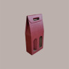 10 Pz Scatola Astuccio Porta 2 Bottiglie 750 ml Olio Vino in Cartoncino grafica Seta Bordeaux 180x90H385mm [f2eda016]