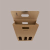 Scatola Astuccio Porta 3 Bottiglie 750 ml Olio Vino in Cartoncino Onda Avana 270x90H390mm 10 pezzi [442f75f4]