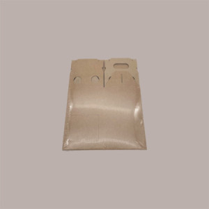 Scatola Mini box Porta 4 Bottiglie Birra o Olio da 25/33 cl in Carta Avana con Finestra 130x130x210 mm 10 Pezzi [60accaf6]