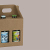 Scatola Mini box Porta 4 Bottiglie Birra o Olio da 33 cl in Carta Avana con Finestra 155x155x160 mm 10 Pezzi [ec09e4ea]