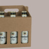 Scatola Minibox Porta 6 Bottiglie Birra o Olio da 33 cl in Carta Avana con Finestra 230x155x160 mm 10 Pezzi [6ba53ceb]
