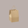 Saccotto Scatola con Manico Cordino Porta Panettone Basso in Cartoncino Avana 245x245H335mm 10 pezzi [3e71acd0]