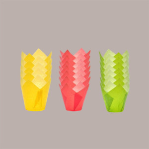 Pirottini Tulipano Carta Colori Assortiti Monouso Muffin Fondo 50 mm H95 mm 300 Pezzi [ec466939]