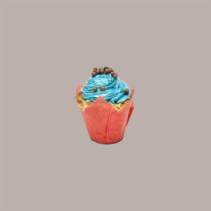 Pirottino Tulipano Carta Muffin Colore Rosso Fondo 50 mm H95 mm 100 Pezzi