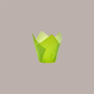 Pirottino Tulipano Monouso in Carta per Muffin Colore Verde Fondo 50 mm H95 mm 100 Pezzi [39bf5cea]