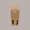 Scatola Astuccio Porta 2 Bottiglie Olio Vino 750 ml in Cartoncino Onda Avana 180x90H390mm 10 pezzi [3838fd47]