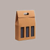 Scatola Astuccio Porta 3 Bottiglie 750 ml Olio Vino in Cartoncino Onda Avana 270x90H390mm 10 pezzi [6ceaccec]