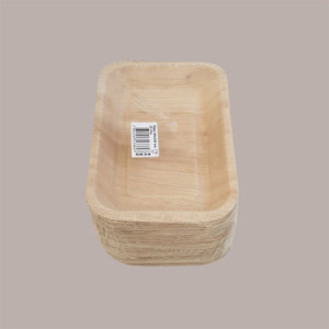 Piatto Rettangolare in Foglia di Palma Bio 160x240H28 mm 25 Pezzi [eff48a93]