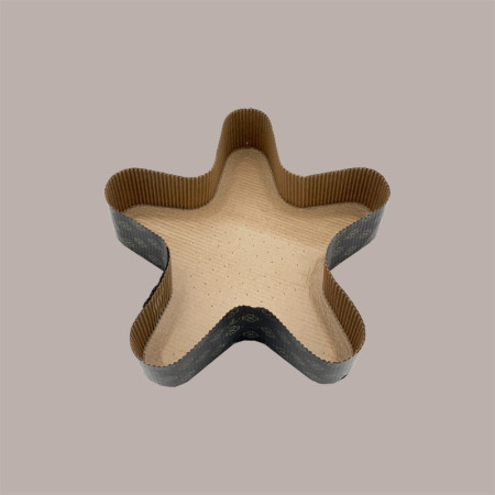 Stampo Forme Cottura in Carta Forno a Forma di Stella 5 Punte da 500 gr Usa e Getta Dm235H60mm 10 pezzi [867741e5]
