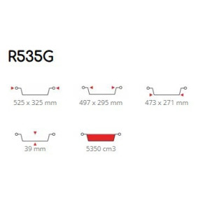 Contenitore Alluminio Basso R535G 525x325H39 mm confezione da 10 pezzi [29f89128]