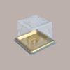 Mini Vassoio Quadrato per piccoli Dolci Dessert Monoporzione Quadrato Oro Medoro + Coperchio 12x12H8cm Alcas 100 pezz [99f5bc55]