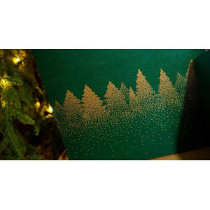 Scatola Segreto Porta Panettone Grafica Green Forest con Cordini 245x245H150 mm 5 Pezzi [f7a52725]