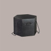 Scatola Segreto Porta Panettone Esagonale Grafica Seta Nero con Cordini 245x245H180 mm 5 pezzi [31ed2c39]