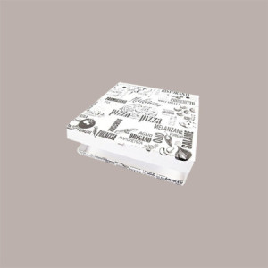 Scatola Carta Bianca Vintage Asporto PIZZA 33x33H3 cm 100 pezzi [80f5755c]