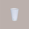 100 Pz Bicchiere Bibita Carta Bianco Biodegradabile Compost 420cc [a1ab957f]