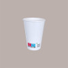 100 Pz Bicchiere Bibita Carta Bianco Biodegradabile Compost 420cc [cf901776]