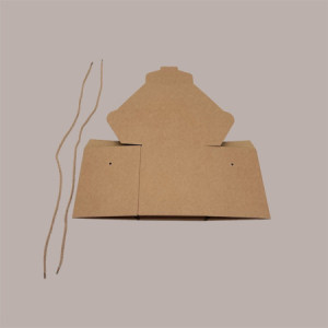 Scatola Segreto Porta Panettone Esagonale Avana con Cordini 245x245H180 mm 5 pezzi [2fb09c32]