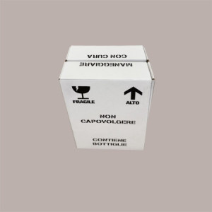 Scatola Automontante Porta 6 Bottiglie con Stampa e Sezioni Interne 200x139x305H mm 10 pezzi [d183feb4]
