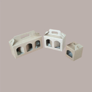 Scatola Astuccio Porta 1 Vasetto Salse Creme in Cartoncino Avana 90x90H100 mm 20 pezzi [10088c07]