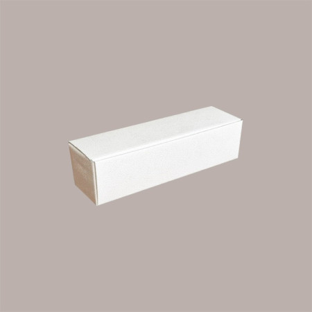 10 Pz Scatola Astuccio Porta 1 Bottiglia 750 ml Olio Vino Cantinetta Stesa in Carta Grafica Pelle Bianco 340x90H90mm [729f9424]