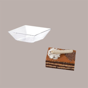 Mini Vassoio Vanity PS Trasparente, 70cc, 50 pezzi, Finger Food Monoporzione, Design Elegante e Raffinato [e502ee49]