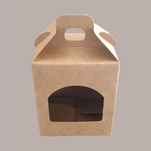 Scatola Astuccio Porta 1 Vasetto Confetture e Creme in Cartoncino Avana 90x90H120 mm 20 pezzi [d8f38358]