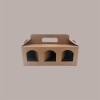 Scatola Astuccio Porta 3 Vasetti Confetture e Creme in Cartoncino Avana 250x80H90mm 10 pezzi [def84288]