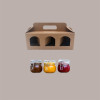 Scatola Astuccio Porta 3 Vasetti Confetture e Creme in Cartoncino Avana 250x80H90mm 10 pezzi [07de0185]