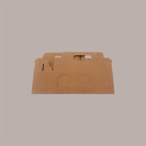 Scatola Astuccio Porta 3 Vasetti Confetture e Creme in Cartoncino Avana 250x80H90mm 10 pezzi [b593879f]