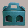 Scatola Astuccio Porta 2 Vasetti Salse Creme in Cartoncino Seta Verde 130x60H90mm 10 PEZZI [3049fbcb]