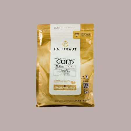 Cioccolato Copertura Bianco al Caramello Gold in Bottoni Callebaut 2,5 Kg [4278e6cf]