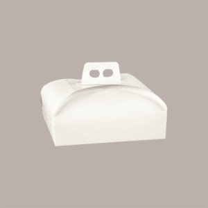Scatola Porta Torta Dolci in Fibra Bianca 44x33x7 cm 5 pezzi [45e6f88e]
